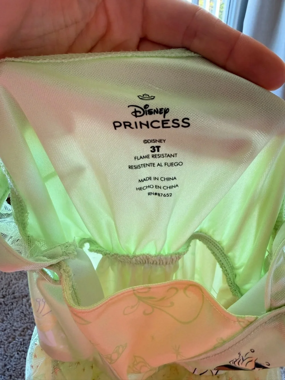 Disney Princess Pale Green Sparkle Costume Dress - Picture 2 of 2